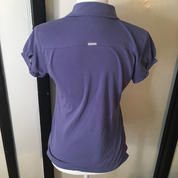 Periwinkle collared Columbia Omni-wick shirt - Picture 3 of 8